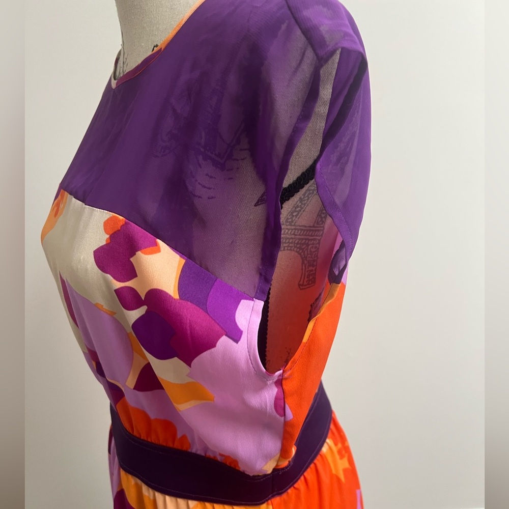 Colorful Sheer Top Cocktail Dress - Picture 5 of 15